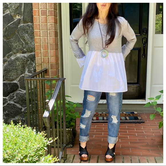 ✨LAST ONE✨LIGHT KNIT TUNIC WITH WHITE CONTRAST - Picture 7 of 10